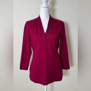 NWT Lafayette 148 New York Burgundy Blouse